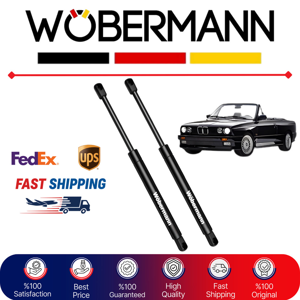 WOBERMANN BMW E30 Cabriolet 1986-1993 Tailgate Boot Gas Struts Support 2PC