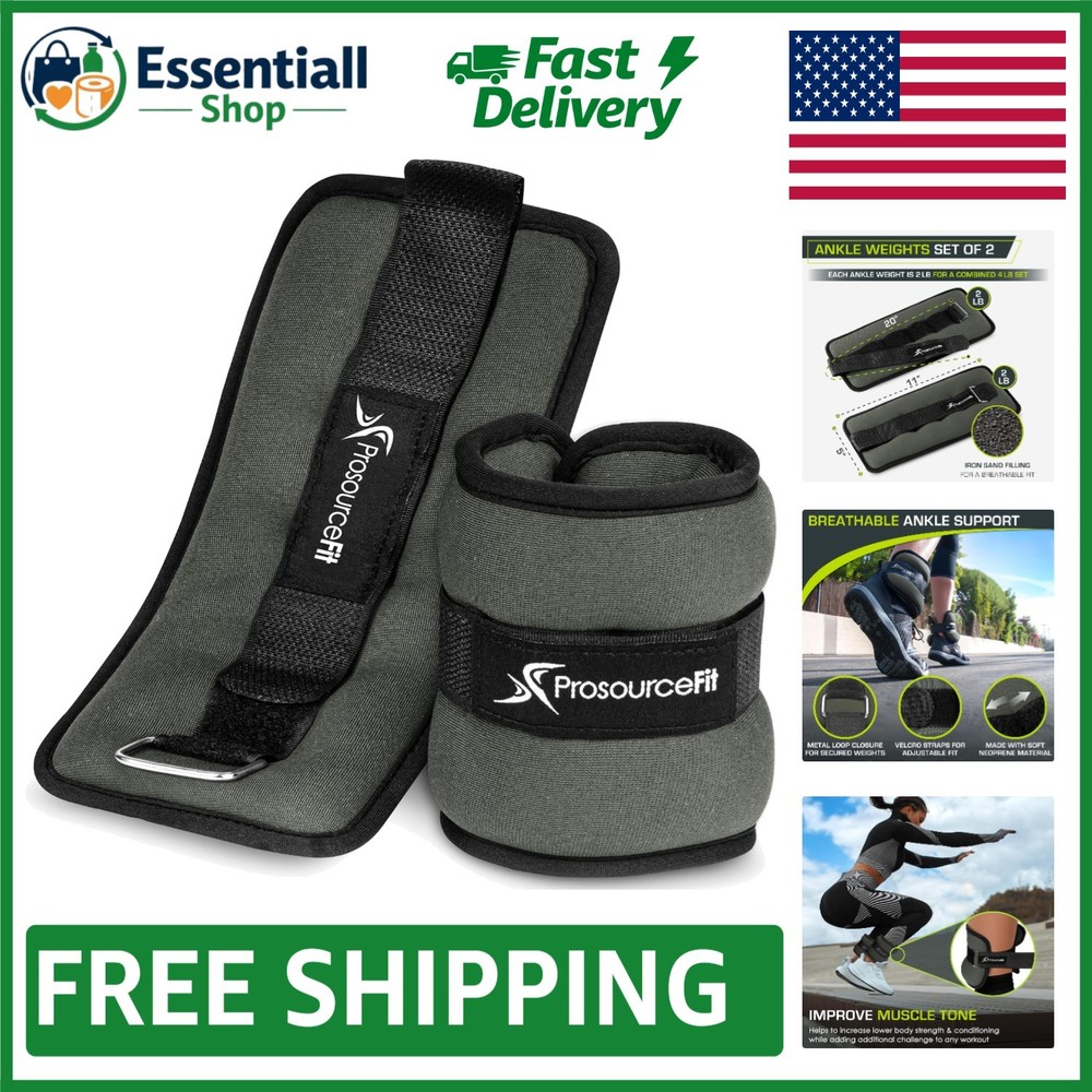 Versatile 2 Lb Ankle & Wrist Weights - Adjustable for Aerobics & Weight Training