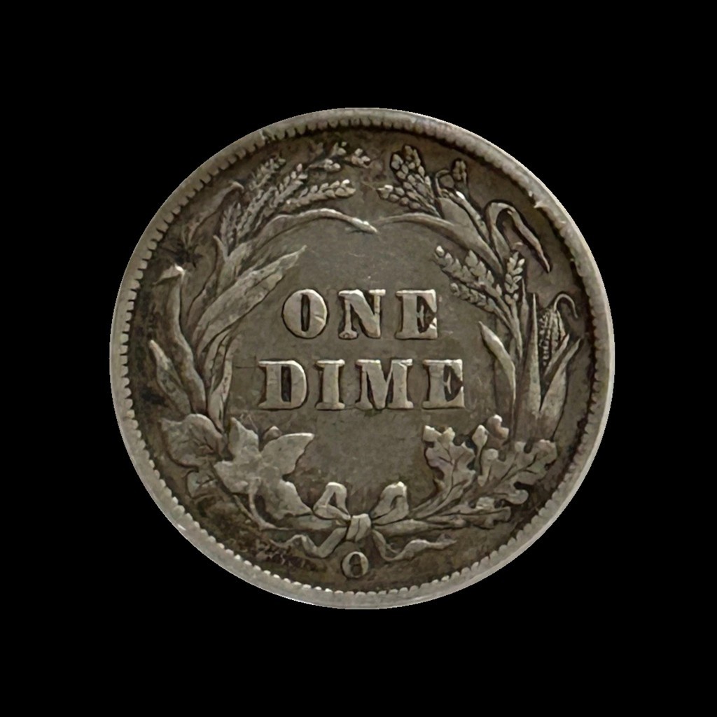 1896-O Barber Dime, Better Date New Orleans Mint Issue, Excellent Condition
