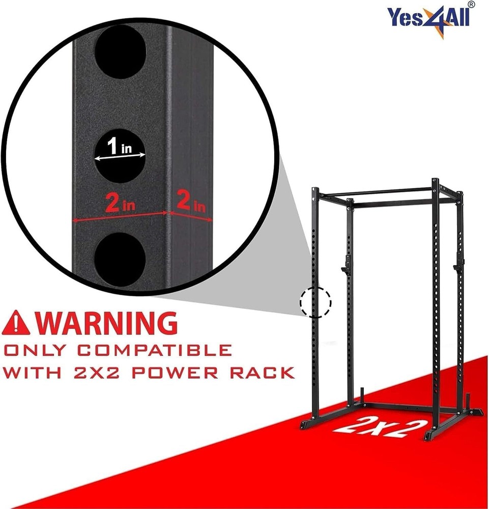 Heavy-Duty Power Rack J-Hooks & Attachments - Space-Saving Barbell Holders