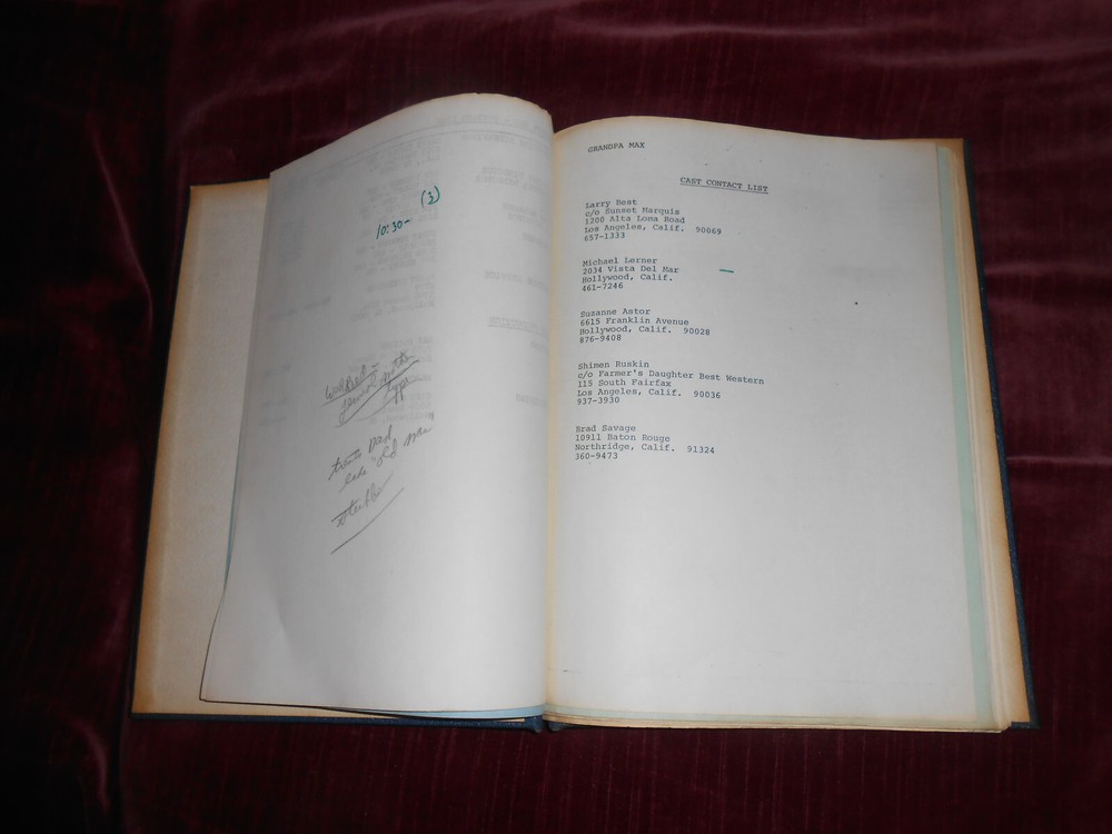 AARON RUBEN (ANDY GRIFFITH SHOW)-GRANDPA MAX-TV SCRIPT-PILOT-FINAL DRAFT