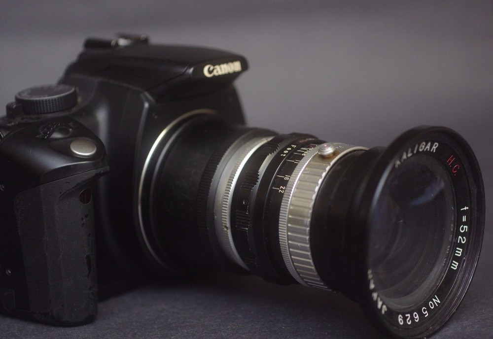 Kalimar 66 Medium Format Lens onto Canon EOS Camera mount Adapter