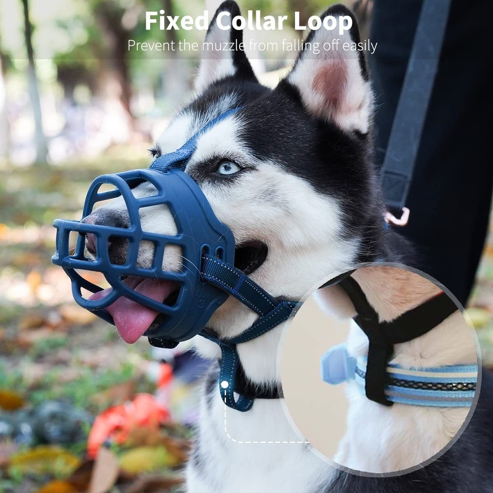 Large Soft Silicone Dog Muzzle Size 5 For Training Safe And Comfortable Use