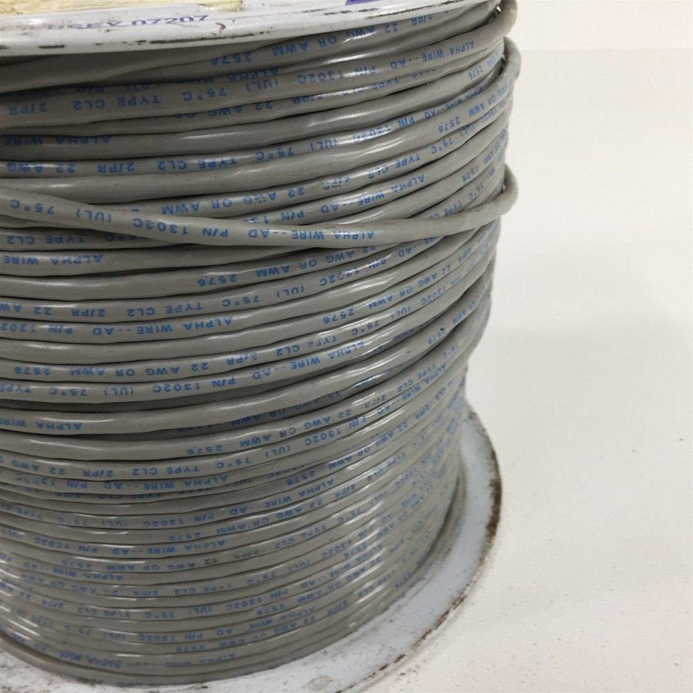 Alpha 1302C 4/C 22awg Solid TC .010 PVC Jacket 1000'