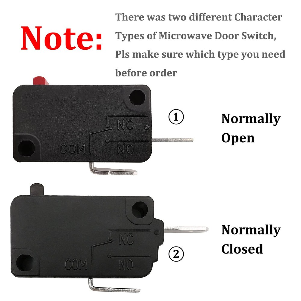 Microwave Oven Door Switch Replacement - 16A Compatible with Multiple Models
