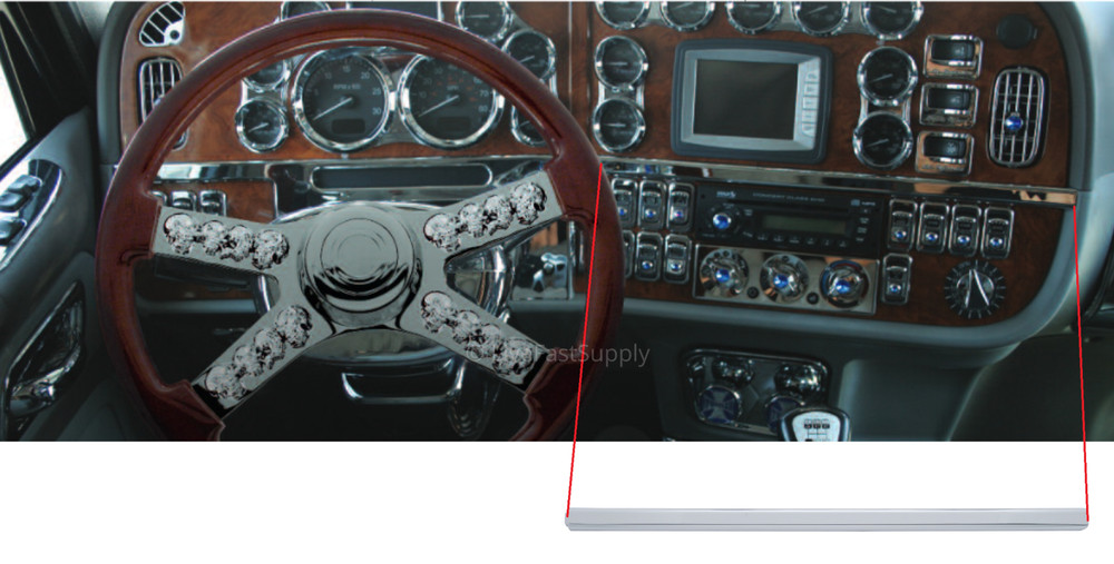 Right Side Chrome Dash Panel Trim for 2006+ Peterbilt Console