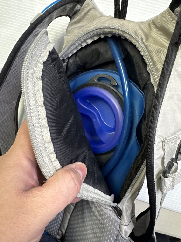 CamelBak Mini-Mule Gray/Blue Hydration Backpack EUC