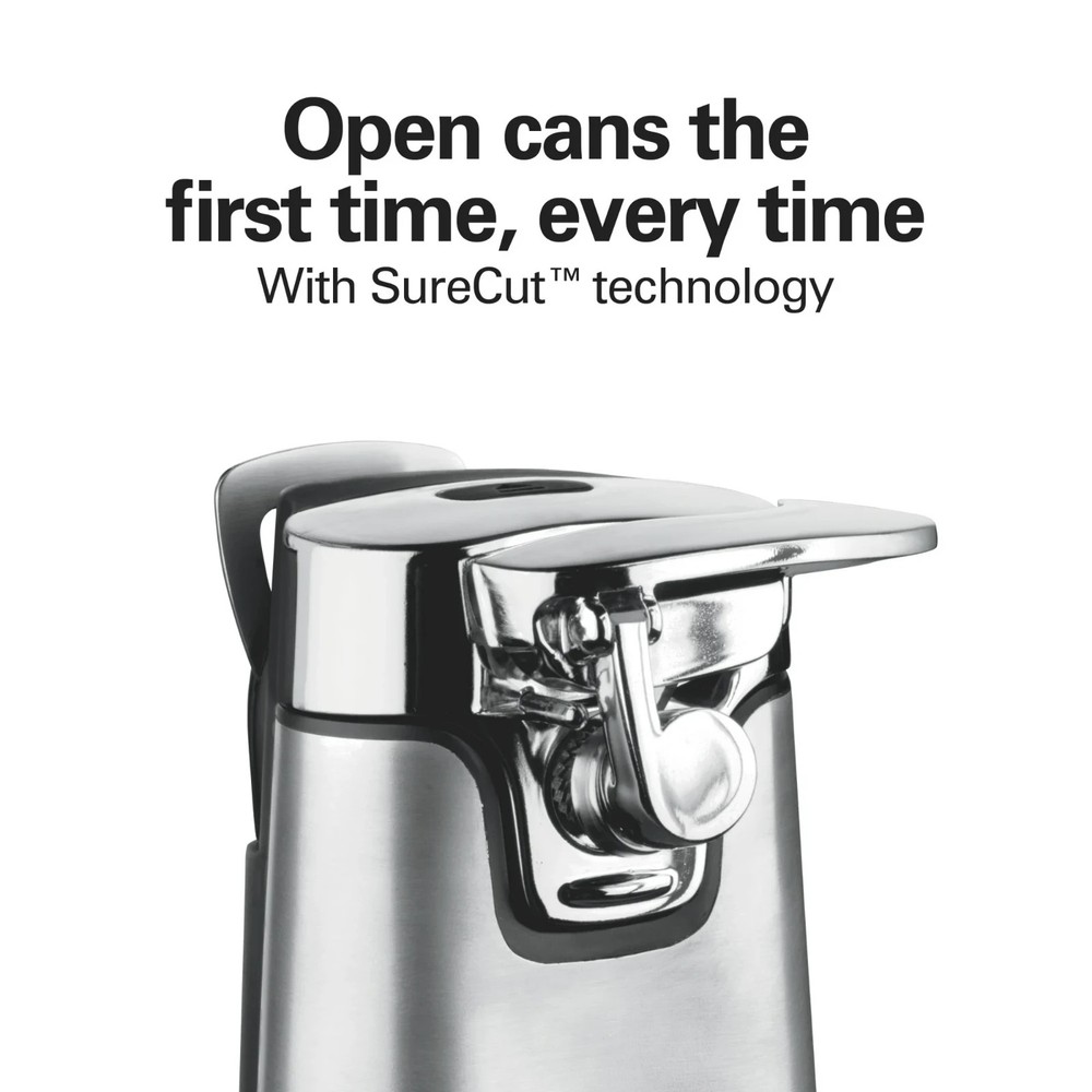 Hamilton Beach SureCut Automatic Electric Can Opener with Multi Tool, Stainless