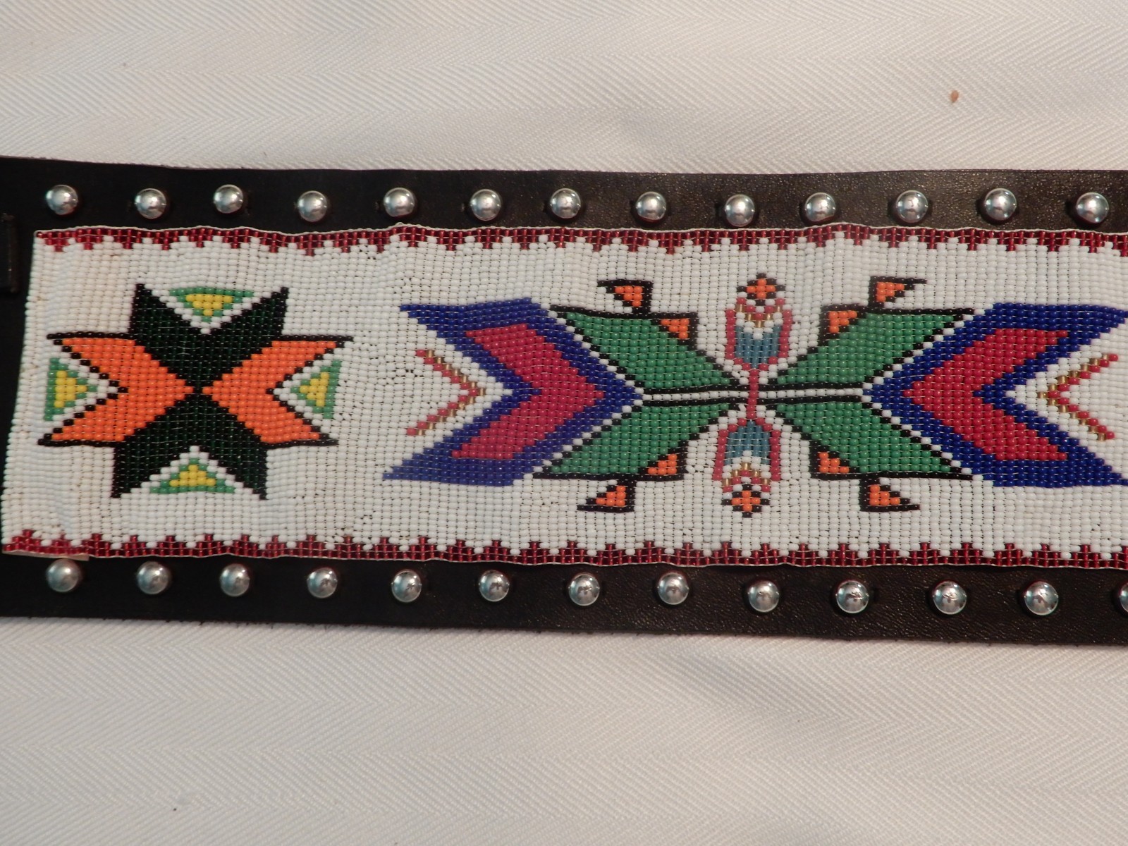 Native American Fully Beaded Ceremony Regalia Belt ~ Handmade by Charles Pratt