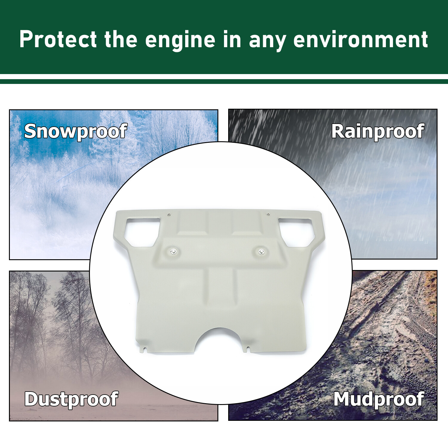 Aluminium Front Engine Skid Plate Undercover For Toyota Tacoma 05-2015 Silver