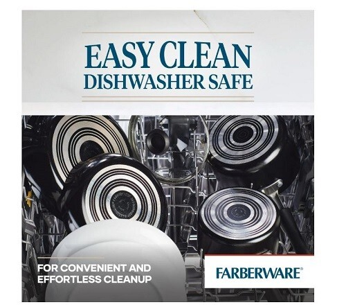 Farberware Easy Clean 8 Inch Aluminum Nonstick Frying Pan, Black New