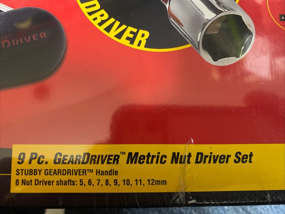 KD/GearDriver Interchangeable Shaft System, Part #8909,9pc Metric Nut Driver Set
