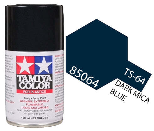 Tamiya 85064 TS-64 Dark Mica Blue Lacquer Spray Paint 100ml TAM85064 - US