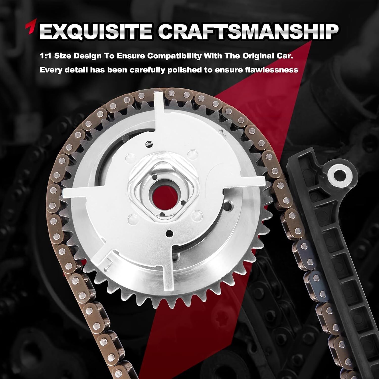 Fits 04-08 Ford 5.4L Timing Chain Kit Water Oil Pump Cam Phaser Gaskets Solenoid