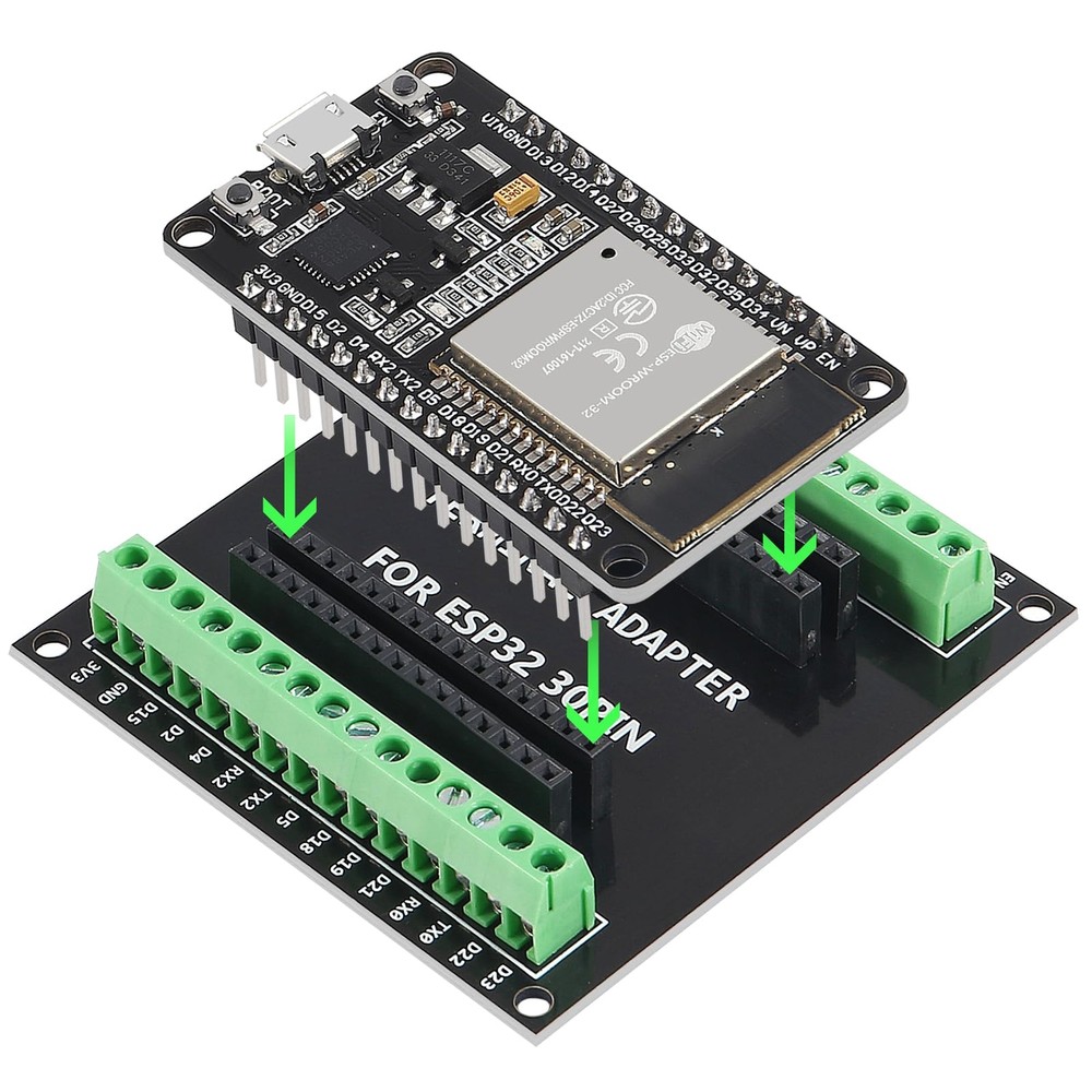 3 Sets ESP32-WROOM-32S Development Board with Breakout Board Shield Terminal
