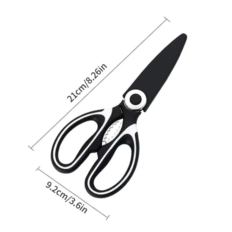 Multifunctional stainless kitchen scissors for fish, veggies, meat bones
