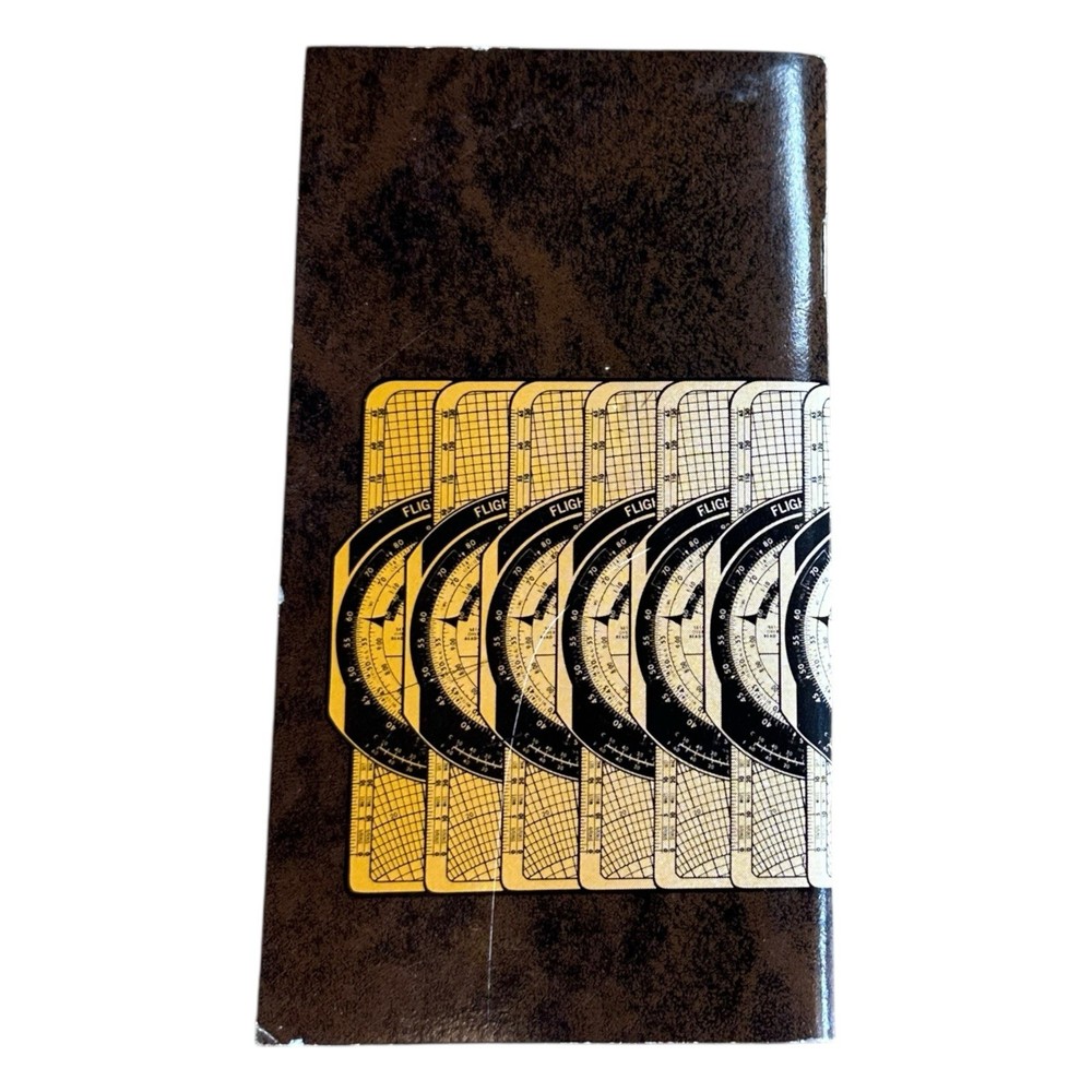 Jeppesen E6B Flight Computer Aviation Slide Rule w Manual Case Pilot Tool