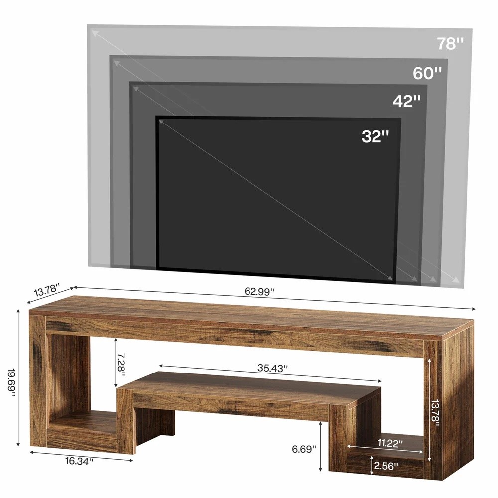 Wood TV Stand TV Cabinet Media Console Entryway Table