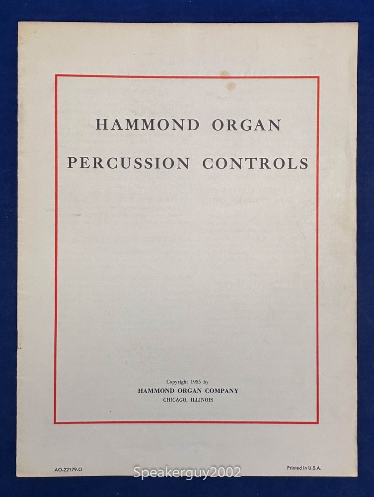 Guide to the Hammond Organ Percussion Controls