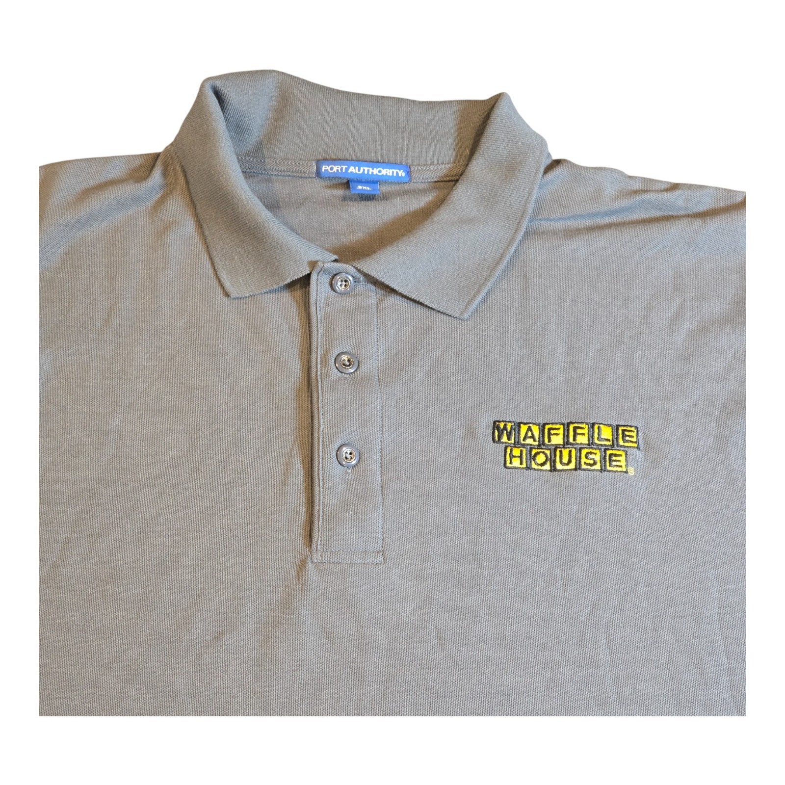 Waffle House Polo Shirt by Port Authority Uniform? Dark Gray Men Size 2XL