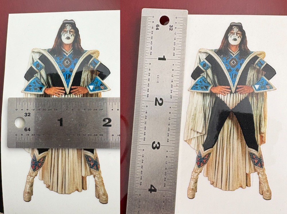 1979 Ace Frehley Kiss Costume and Makeup real life cutout UV DTF Sticker