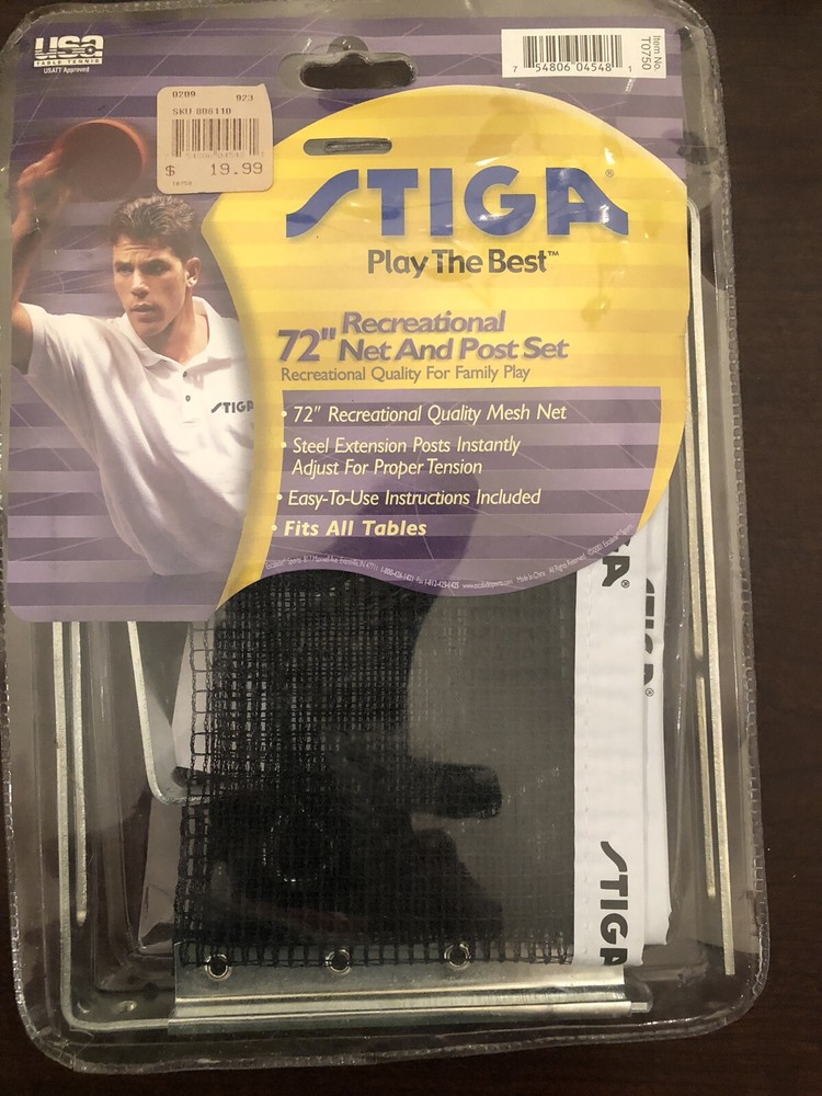 Stiga 72" Recreational Net and Post Set
