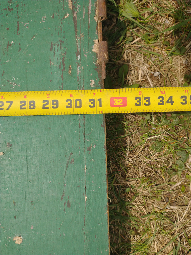 Barn Door ANTIQUE GREEN PAINT LATCH SQUARE NAILS PRIMITIVE