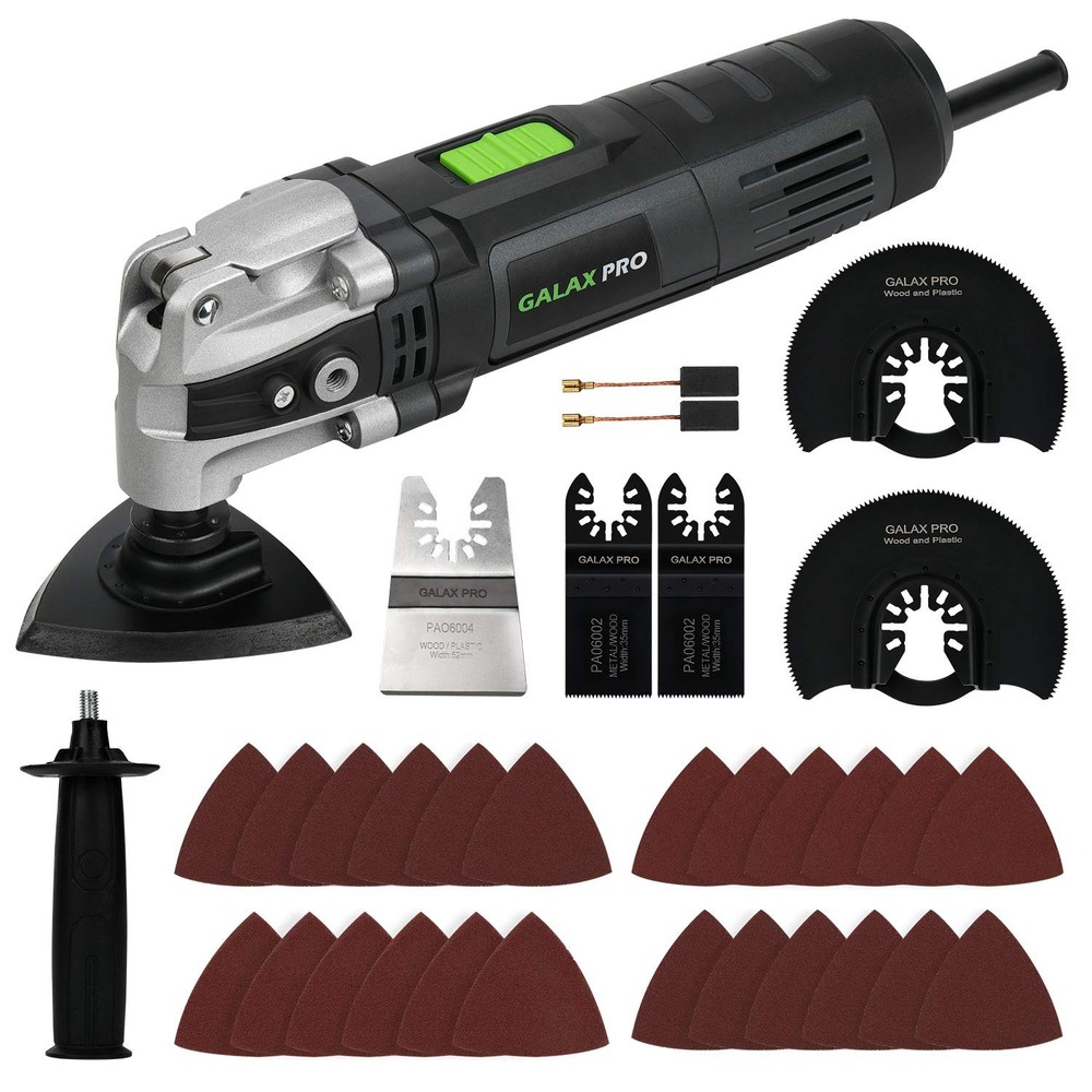 GALAX PRO 3.5A 6 Variable Speed Oscillating Multi Tool Kit 12.8 inches, Gray