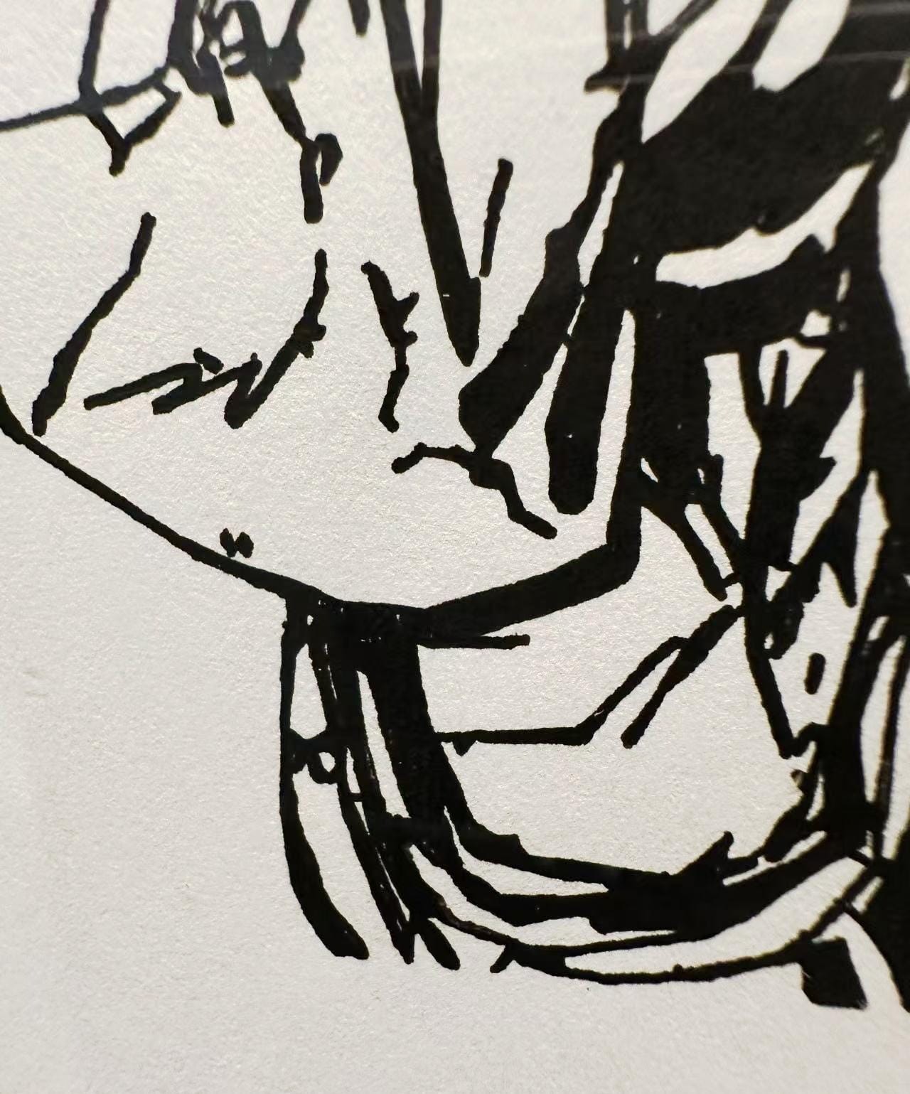 Hand Drawn (Not a Print) Gundam RX-78 Framed Pen & Ink Art Drawing