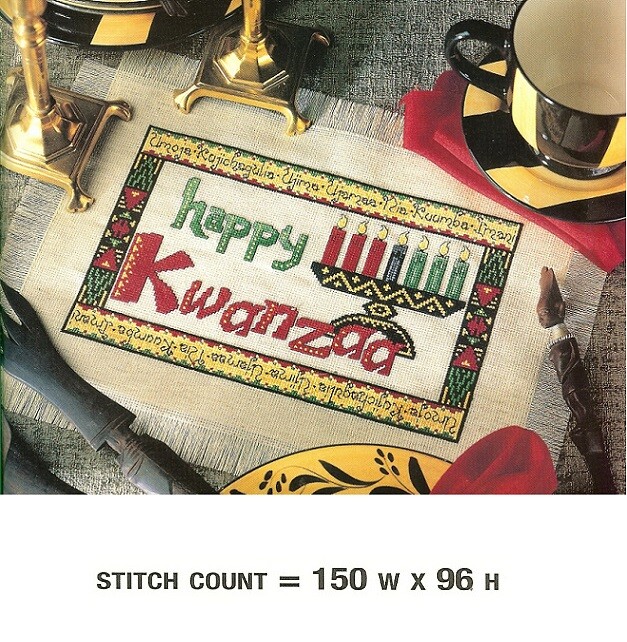 HAPPY KWANZAA  CROSS STITCH PATTERN  ONLY   PY - EEYE