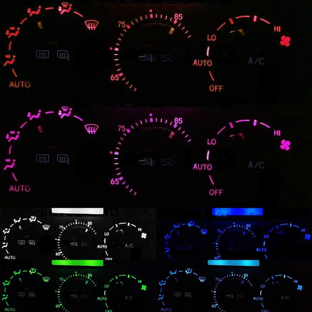 Replacement Climate Control and Clock LED Bulbs Kit for Lexus IS300 2001-2005