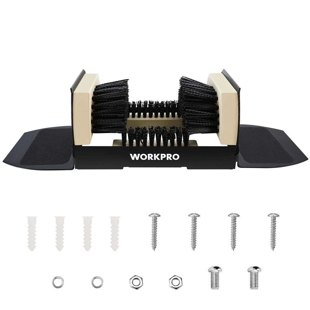 WORKPRO Boot Scrubber Heavy Duty Boot Cleaning Scraper Brush Shoe Mud Clean Tool