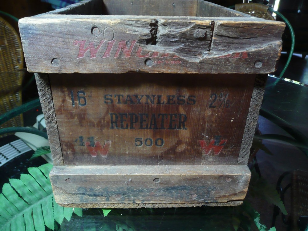 Vintage Winchester Ammunition Box, crate.