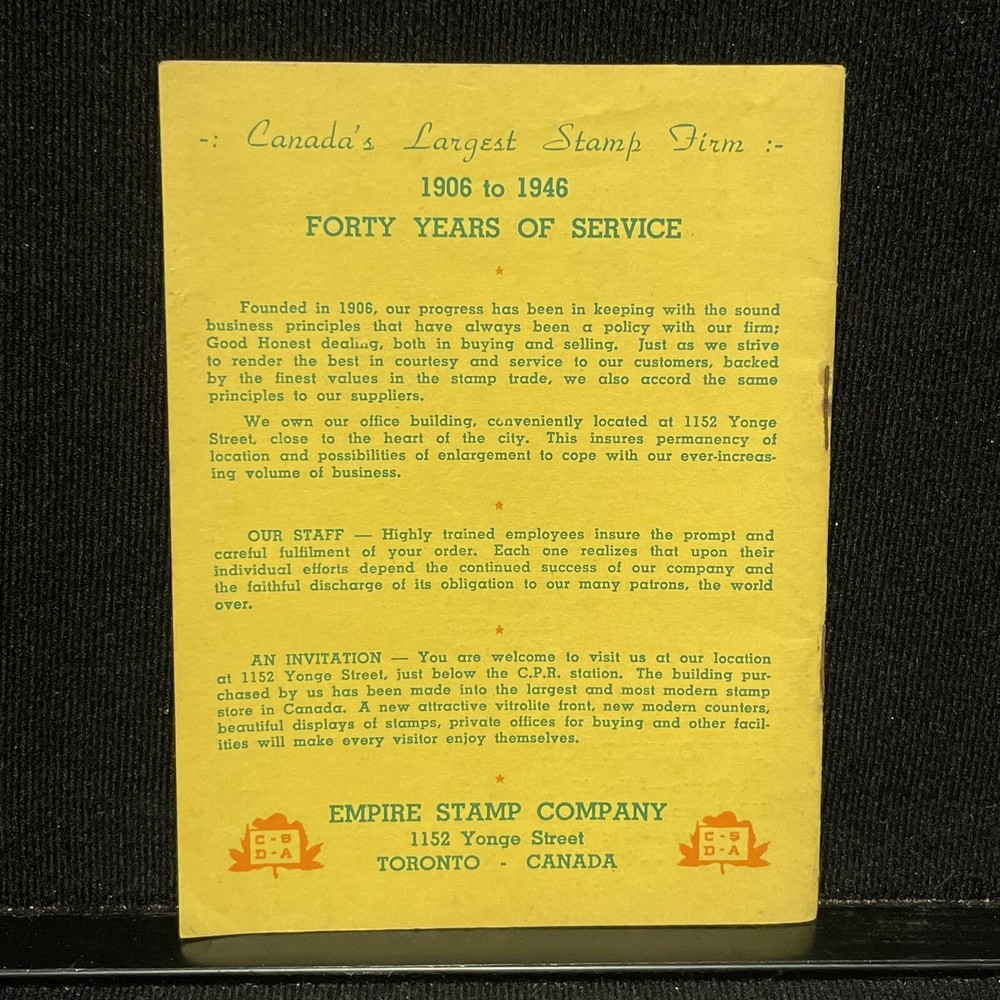 Philatopic Monthly Empire Stamp Company Collectors Booklet Vtg Aug Sept 1946