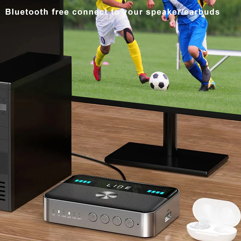 NFC Bluetooth Transmitter Receiver Audio Adapter 3.5mm/AUX/RCA/Optical/USB DAC