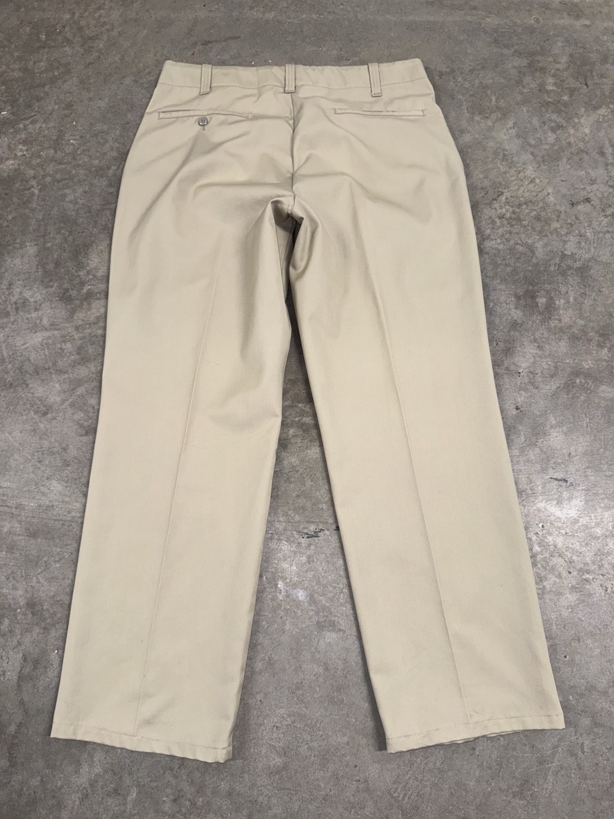 Vintage 1960s 1970s Workwear Slacks Trousers Men 35x30 Tan Sta-Prest Pants NEW