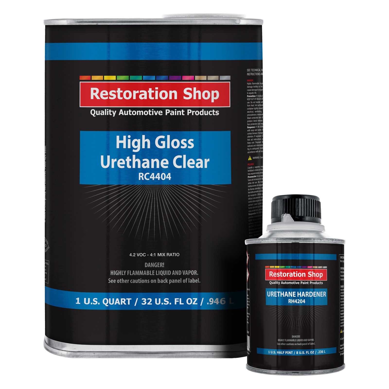 Restoration Shop 1.25 Quarts 2K Clear Coat Automotive Paint Kit - High Gloss