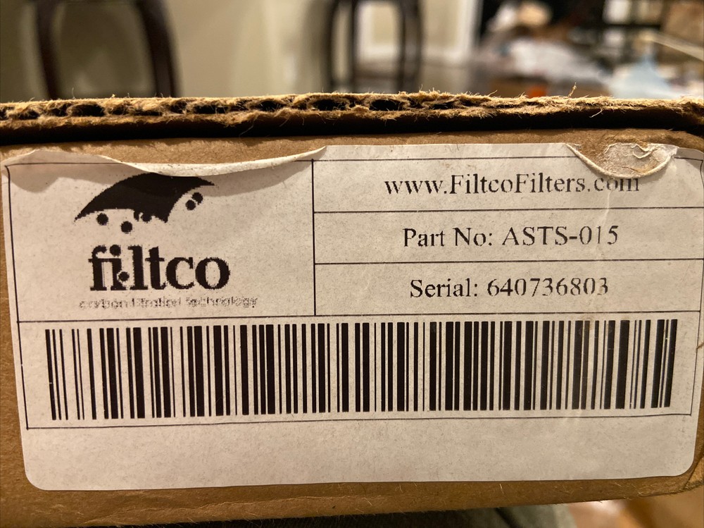 Filtco Filters ASTS-015 Purair Basic Carbon Filter For Acids