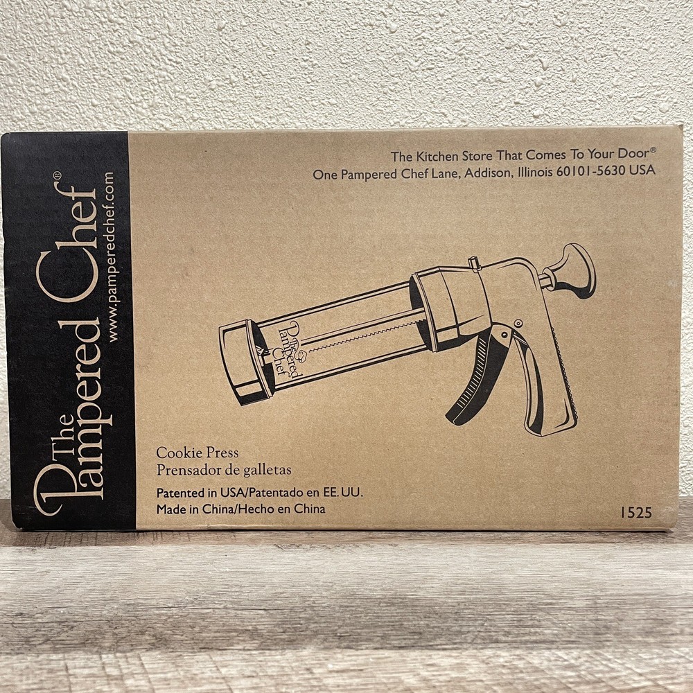 Pampered Chef Cookie Press #1525 In Original Box 16 Different Disc Patterns