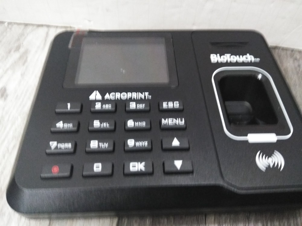Acroprint BioTouch Black Automatic Biometric Fingerprint Time Clock ( TOUCH-PAD)