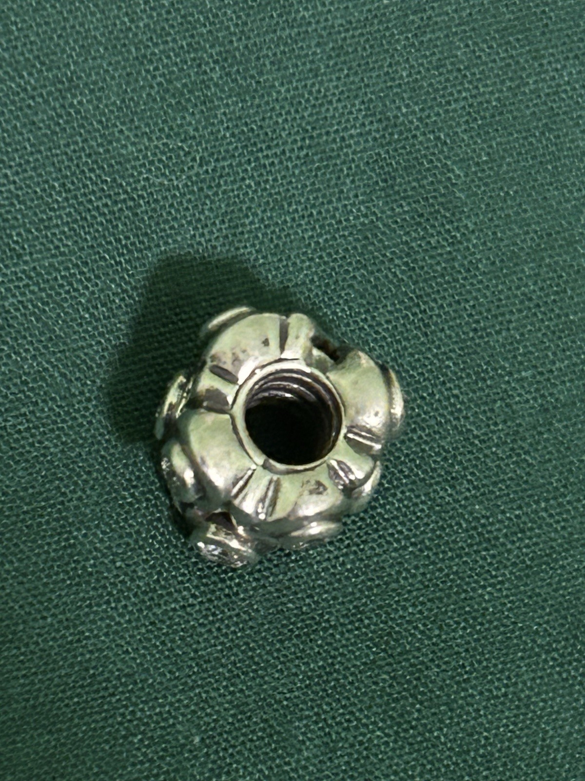 Pandora Sterling Silver Retired Ocean Wave Clear CZ Bead Charm 790369CZ