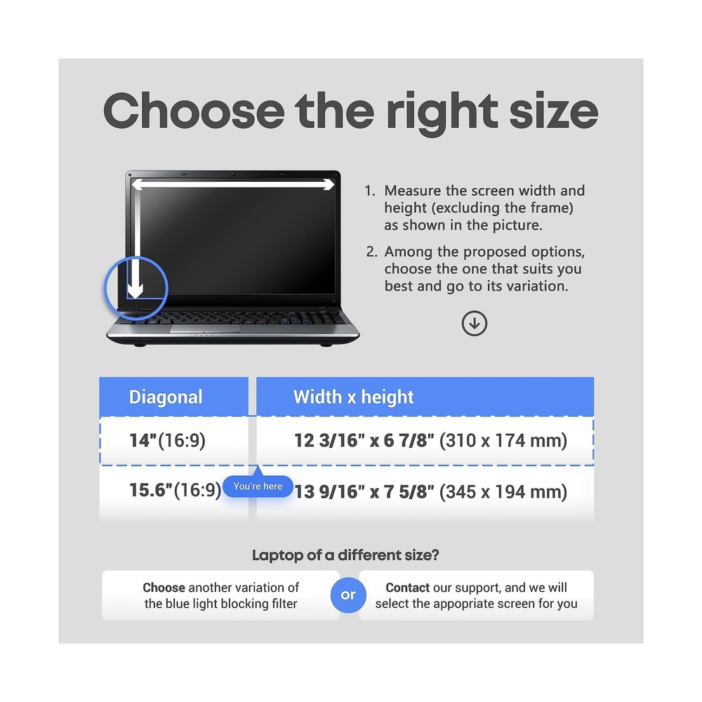 VINTEZ 14 inch Blue Light Blocking Screen Protector Panel for 16:9 ... Fast Ship
