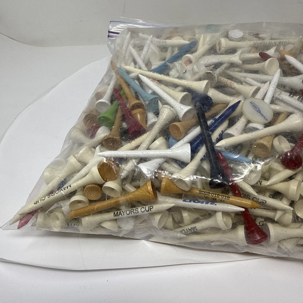 2 LB Bulk Mixed Golf Tees Lot – Assorted Colors & Sizes