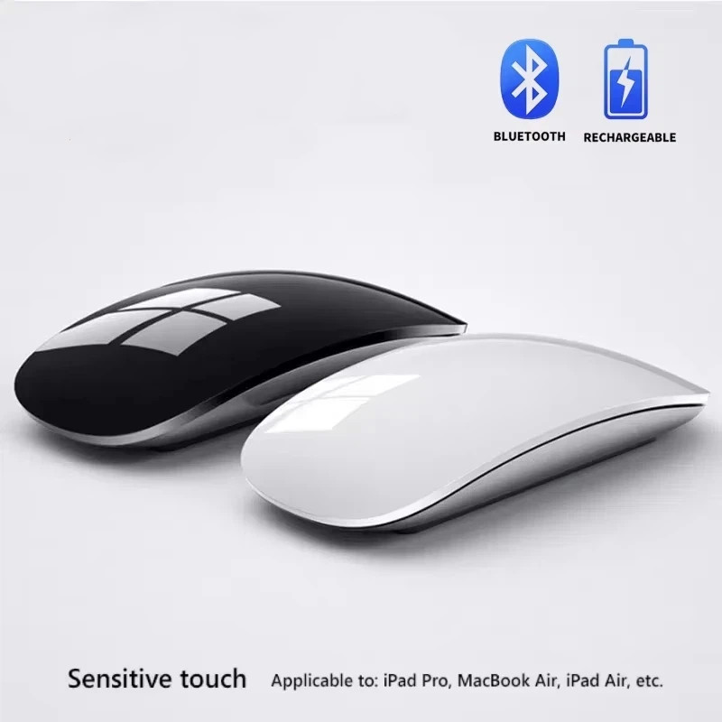 DIXSG Bluetooth Mouse Touch Slim Rechargeable Wireless for PC Laptop Macbook