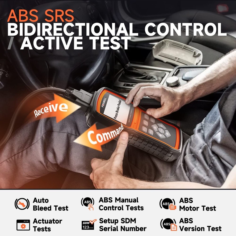 foxwell ABS SRS Reset OBD2 Scanner Car Code Reader Diagnostic Tool