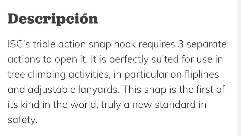 ISC Triple Action Snap Hook Part Number SH907A