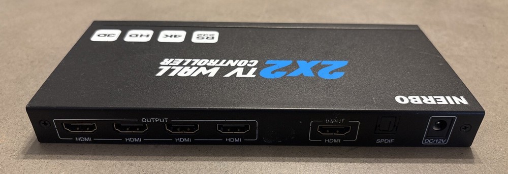 NIERBO 2x2 HDMI Video Wall Controller, 4K HD Display