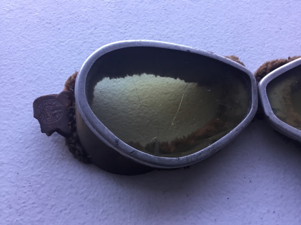 WWII Fur Lined Pilot Aviator Goggles