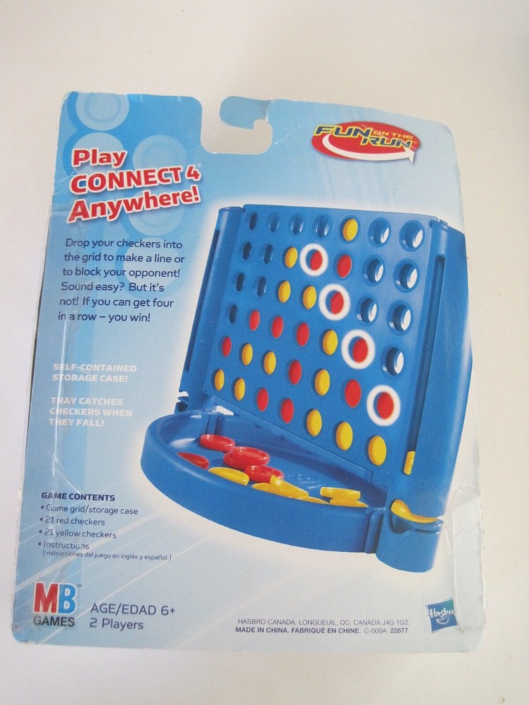 Connect 4 Game Fun On The Run Hasbro NIB