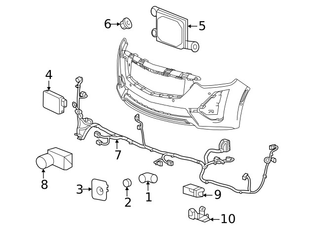 Genuine GM Park Sensor Bracket 84950163